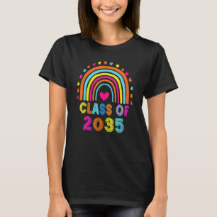 Camiseta Classe De 2035 Rainbow Preschool Kindergarten Grad