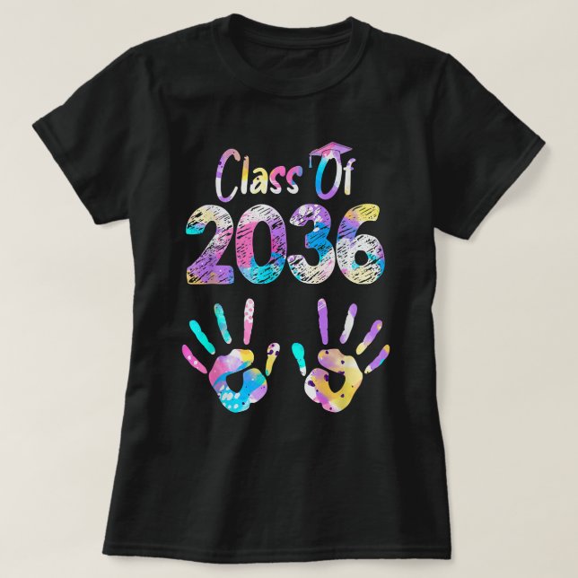 Camiseta Classe De 2036 Cresce Comigo Graduação Primeiro Di (Frente do Design)