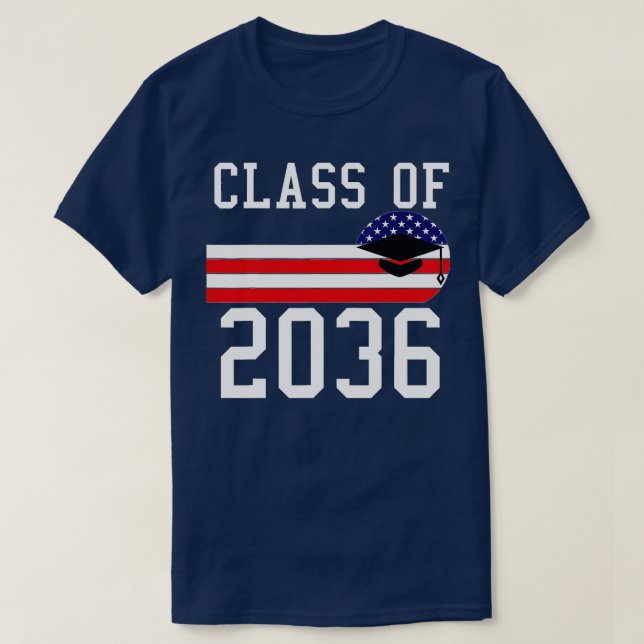 Camiseta Classe de 2036 De Volta À Classe Escolar De 2036 1 (Frente do Design)