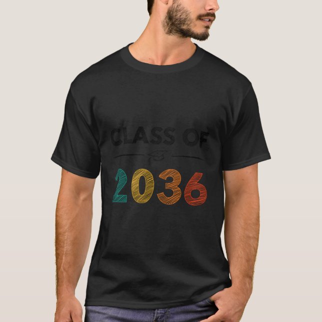 Camiseta Classe De 2036 Primeiro Dia De Escola De Volta À E (Frente)