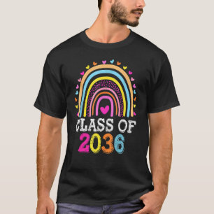 Camiseta Classe De 2036 Rainbow Kindergarten Preschool Grad