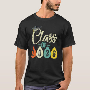 Camiseta Classe De 2036 Vintage Primeiro Dia De Graduação E
