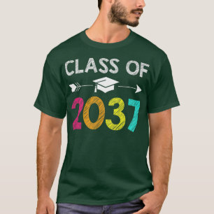 Camiseta Classe de 2037 Cresce com a graduação do jardim de