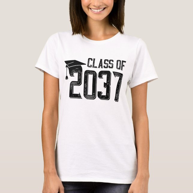 Camiseta Classe De 2037 Cresce Com O Espaço De Impressões M (Frente)