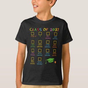 Camiseta Classe de 2037 Crescer comigo na lista de verifica
