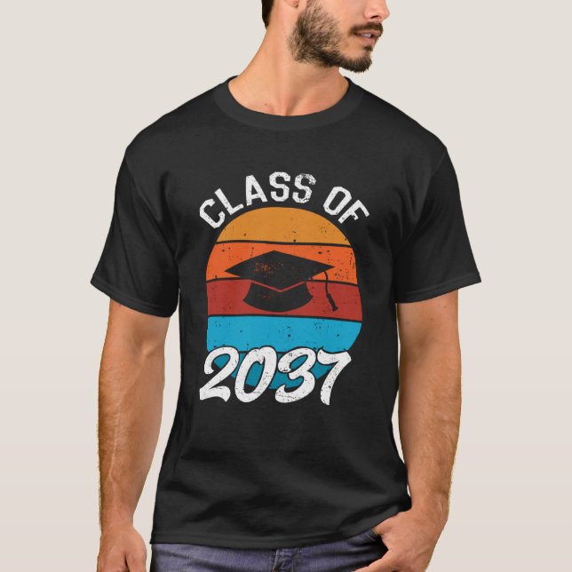 Camiseta Classe De 2037 Graduação Do Formando Para Jardim D (Frente)