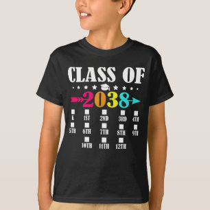 Camiseta Classe De 2038 1rua Dia De Jardim De Infância 12