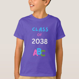 Camiseta Classe de 2038 com abc