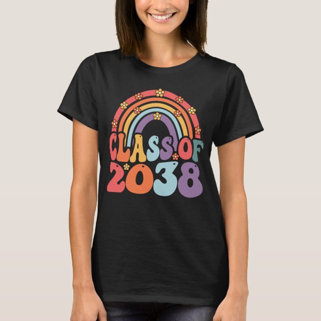 Camiseta Classe De 2038 Cresce Comigo Primeiro Dia De Escol (Frente)