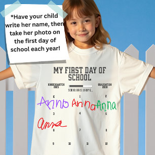 Camiseta Classe de 2038 K-12 Primeiro Dia Anual de Pic Esco