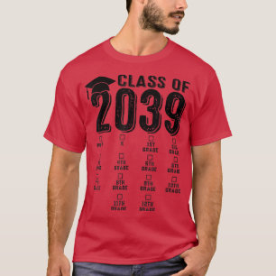 Camiseta Classe De 2039 Cresce Com O Formando Pré-k Do Jard