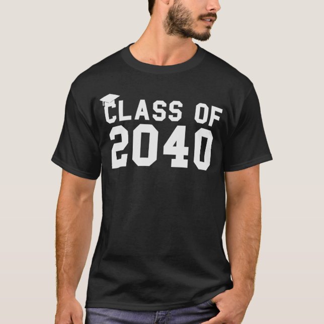 Camiseta Classe de 2040 Cresce Comigo Primeiro Dia da Escol (Frente)