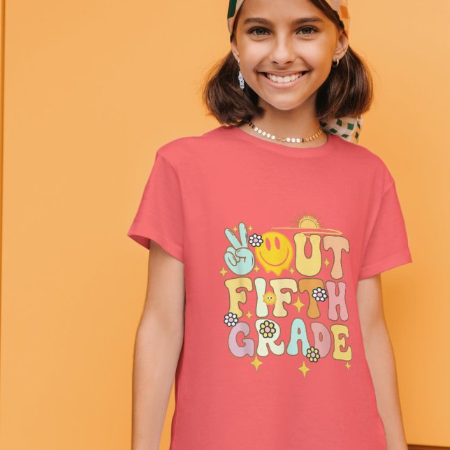 Camiseta Classe de 5 do Peace Out de 2023 (Peace Out Fifth 5th Grade Class of 2023 T-Shirt
)