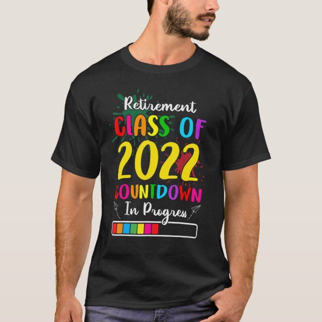 Camiseta Classe De Aposentação De 2022 Contagem Indetermina (Frente)
