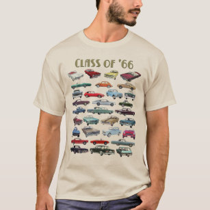 Camiseta Classe de automóveis clássicos de 1966
