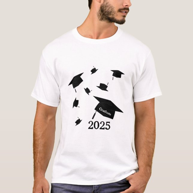 Camiseta Classe de boné de formando 2025 (Frente)