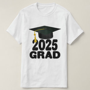 Camiseta Classe de boné e Tassel de graduação de 2025