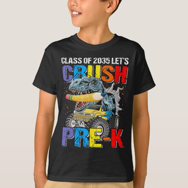 Camiseta Classe De Caminhão Monstro Pré-K De Esmagamento De (Frente)