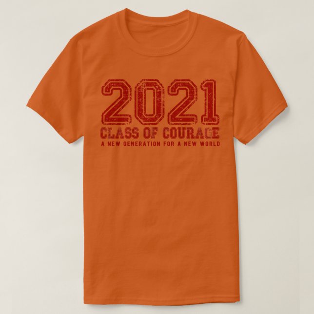 Camiseta Classe de Coragem 2021 em Vermelho (Frente do Design)
