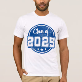 Camiseta Classe de Crachá Azul Vintage 2025