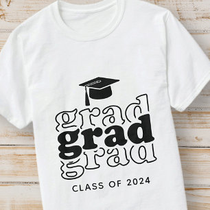 Camiseta Classe de Formando de 20XX Graduação Moderna Preta