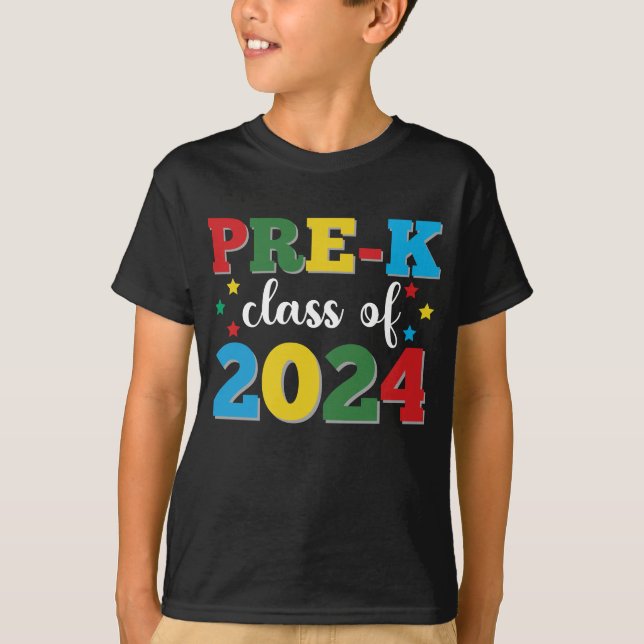 Camiseta Classe De Formando Pré-K De Graduação Pré-Escolar  (Frente)