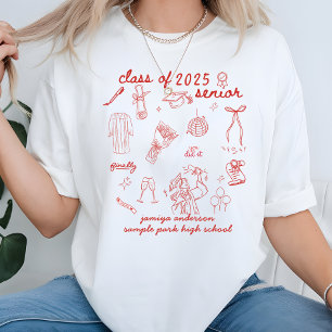Camiseta Classe de Formatação do Estilo Desenho da Mão de 2