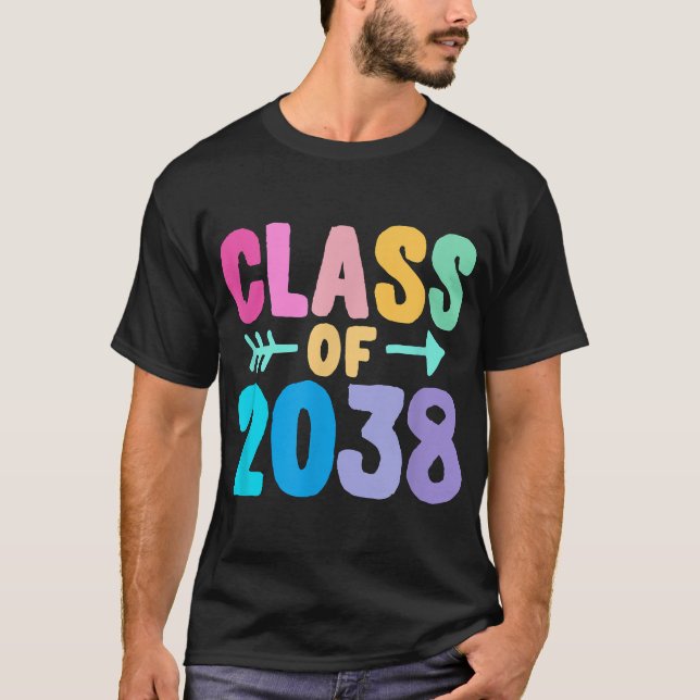 Camiseta Classe de Graduação 2038 Cresce com Camiseta-T (Frente)