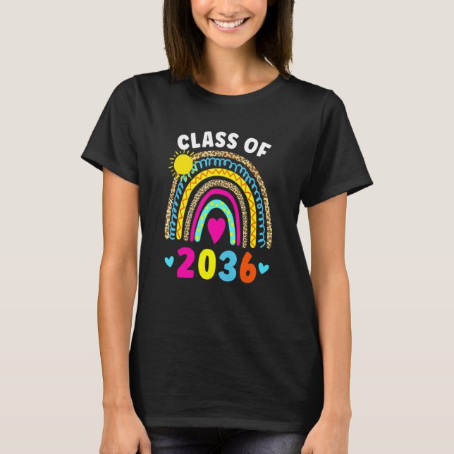 Camiseta Classe De Graduação Anterior Ao Formando K Arco-Ír (Frente)