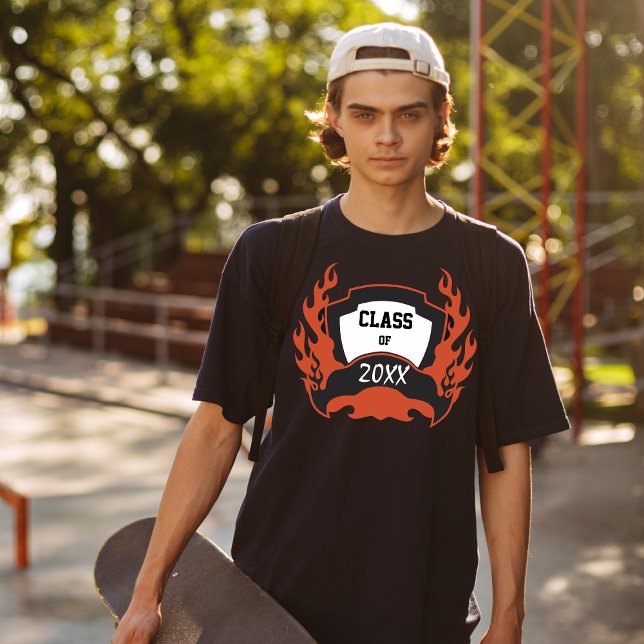 Camiseta Classe de Graduação Chama Tatuagem Estilo (Criador carregado)