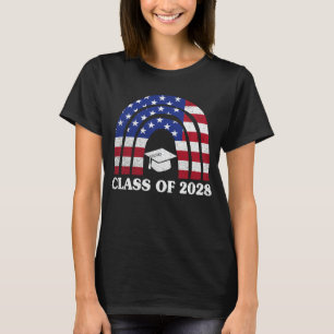 Camiseta Classe De Graduação Da Bandeira Rainbow American 2