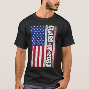 Camiseta Classe de Graduação de 2023 Vintage EUA - Bandeira