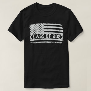 Camiseta Classe de Graduação de 2023 Vintage EUA - Bandeira