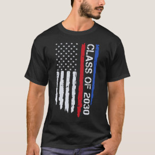 Camiseta Classe De Graduação De Bandeira Americana Do Mais