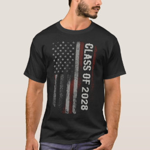 Camiseta Classe De Graduação De Bandeira Americana Do Mais 