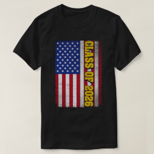 Camiseta Classe De Graduação De Bandeira Americana Do Mais 