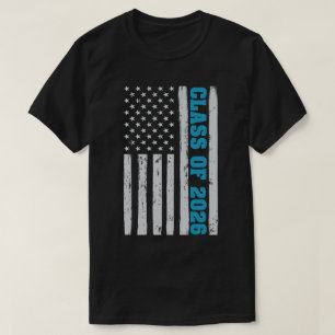Camiseta Classe De Graduação De Bandeira Americana Do Mais 