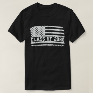 Camiseta Classe De Graduação De Bandeira Americana Do Mais