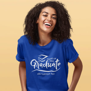 Camiseta Classe de Graduação de Texto Personalizado do Bo
