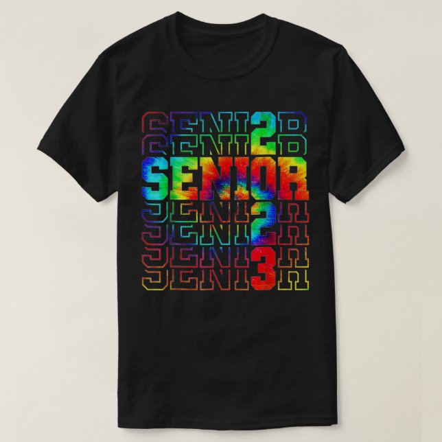 Camiseta Classe de Graduação do mais velho 2023 Tie Dye Mai (Frente do Design)