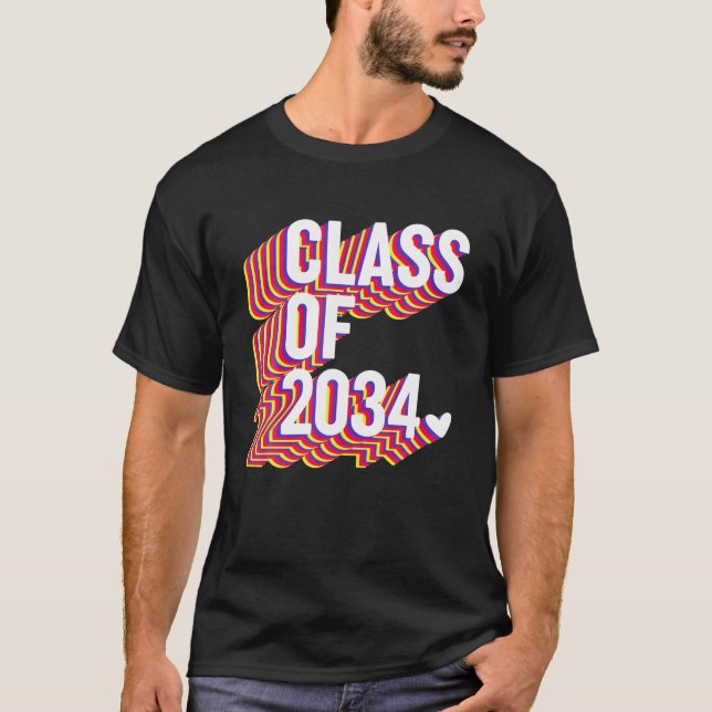 Camiseta Classe De Graduação Escolar 2034 (Frente)