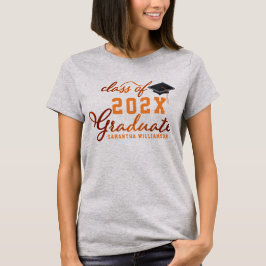 Camiseta Classe de Graduação Laranja de Formando 2025
