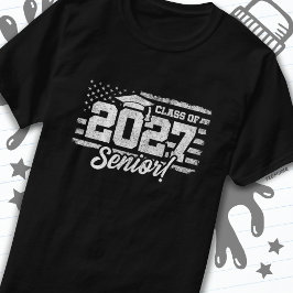 Camiseta Classe de Graduação - Mais velho de Bandeira Ameri