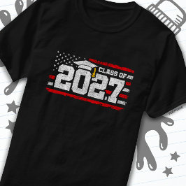 Camiseta Classe de Graduação - Mais velho de Bandeira Ameri