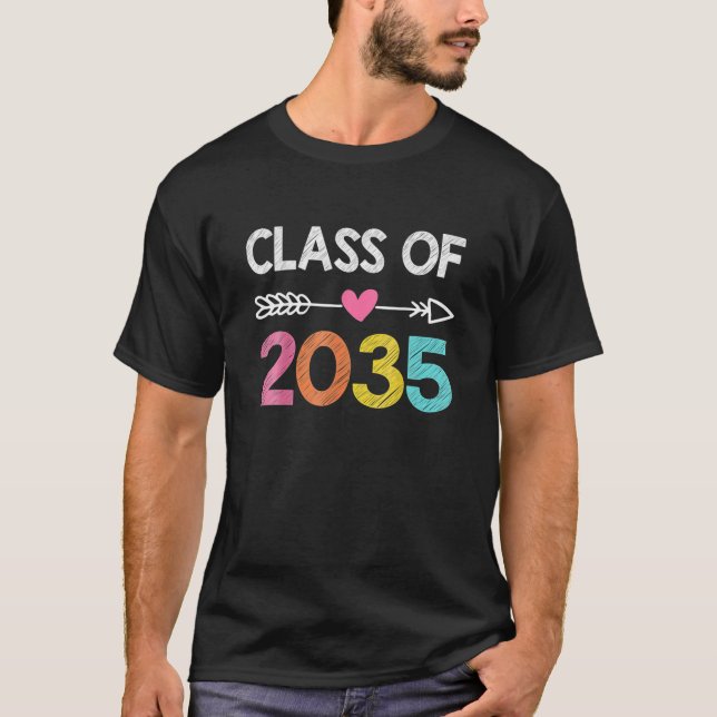 Camiseta Classe De Graduação Pré-Escolar Do Formando 2035 (Frente)