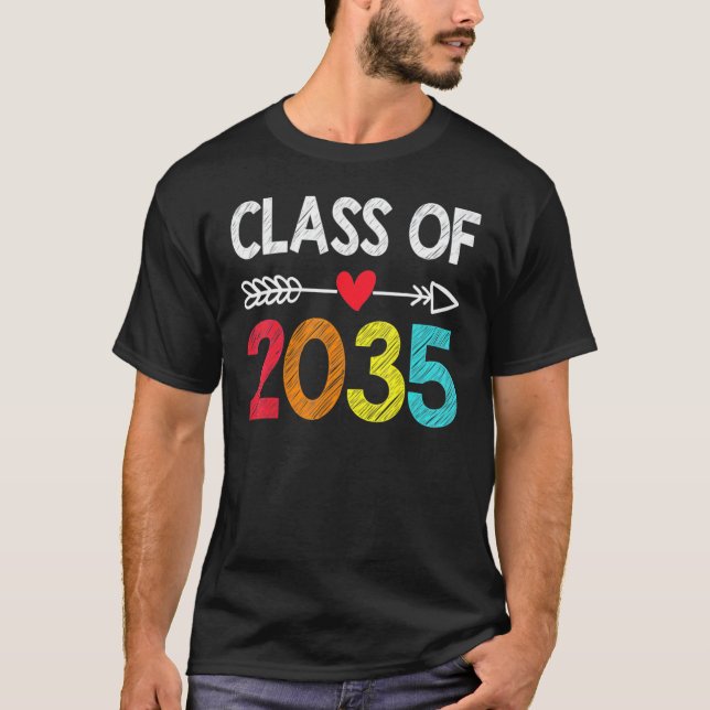 Camiseta Classe De Graduação Pré-Escolar Do Formando 2035 (Frente)