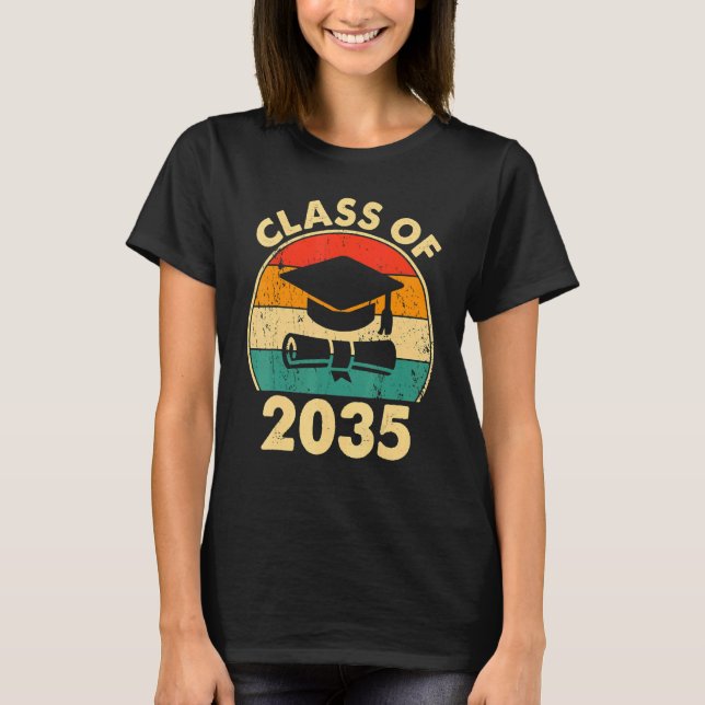 Camiseta Classe De Graduação Pré-Escolar Do Formando 2035 (Frente)
