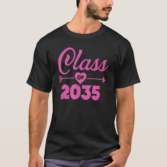 Camiseta Classe De Graduação Pré-Escolar Do Formando 2035 (Frente)