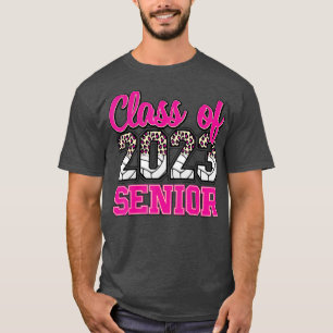 Camiseta Classe De Leopardo-Rosa-Leopard Do Mais velho De 2
