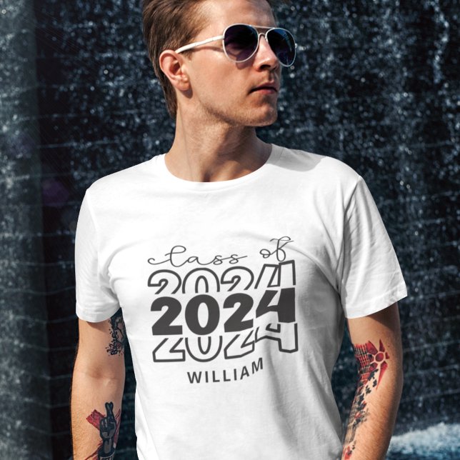 Camiseta Classe de mais velho 2024 com nome (Criador carregado)